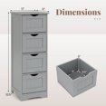thumbnail image 3 of Costway 32.5'' Bathroom Floor Cabinet with Anti-tipping Device Freestanding Towel Cabinet Gray, 3 of 9