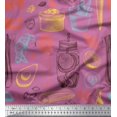 thumbnail image 1 of Soimoi polyester Crepe Fabric Vegetables,Jar & Cups Printed Craft Fabric by the Yard 42 Inch Wide, 1 of 3