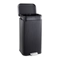 thumbnail image 1 of 30L Black Stainless Steel Step Trash Can – Rectangular Waste Bin with Soft-Close Lid, Removable Inner Bucket and Fingerprint-Resistant Finish for Kitchen, Office and Bathroom – 35 × 29 × 61.5 cm, 1 of 8