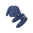 thumbnail image 1 of FOCUSNORM Ensembles de Pantalons 2PCS pour Garçons à Manches Longues Tops et Ensembles de Pantalons à Cordon, 1 of 9