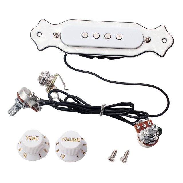 Prewired Active Pickup w/2 Sets Screws Knobs White Guitar Replacement Parts