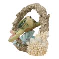 thumbnail image 3 of Larger Nautical Marine Green Sea Turtle Swimming By Coral Reef Decor Statue, 3 of 4