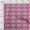 thumbnail image 1 of oneOone Georgette Viscose Fabric Ogee Flame Stitch_Printed Craft Fabric BTY 42 Inch Wide, 1 of 4
