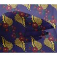 thumbnail image 4 of oneOone Viscose Chiffon Fabric Leaves Block Print Sewing Fabric BTY 42 Inch Wide, 4 of 4