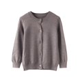 thumbnail image 1 of LIJCC Girls Classic Knit Cardigan Sweaters Crew Neck Button-Down Solid Color Cotton Knit Sweater School Uniforms Cotton Cardigan Button Front Outerwear, 1 of 3