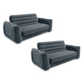 thumbnail image 1 of Intex Inflatable Pull-Out Sofa Bed Sleep Away Futon Couch, Queen, Gray (2 Pack), 1 of 7