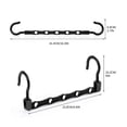 thumbnail image 4 of Wzzjkit Hangers, 10pcs Multifunctional Five Hole Clothes Hanger Rotatable Folding Plastic Wonder Hanger, Clothes Hangers, 4 of 9