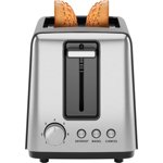 Chefman 2-Slice Toaster with 7 Shade Settings, Removable Crumb Tray, Bagel & Defrost Modes — Black, New