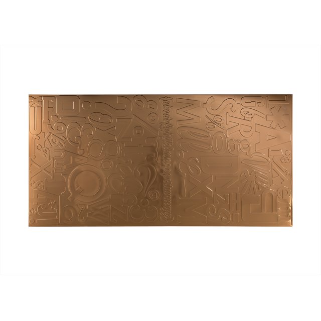 Fasade Alphabet Polished Copper Wall Panel 4' x 8'