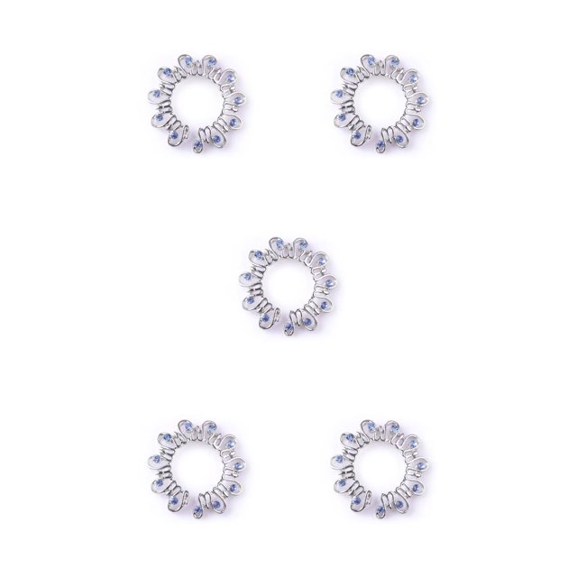 pitrice Nipples Rings Trendy Comfortable Convenient Piercings Decorative Accessories Pedant Jewelries for Dressing Silvering Light Blue 5Set