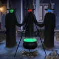 thumbnail image 3 of HOZADOIE Cauldron Halloween Deco Home Decor Halloween Decorations Outdoor - Large Cauldron Halloween Decor Tripod with Timer Lights - Plastic Cauldron Witch Halloween Decorations for Porch Yard, 3 of 4