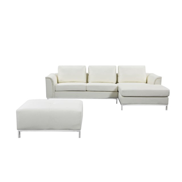 Velago OLLON Modern Right-Facing Genuine Leather Sectional Sofa Set