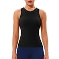 thumbnail image 1 of Charmo Ribbed Seamless Tank Top for Womens High Neck Tops Built in Bra, 1 of 6