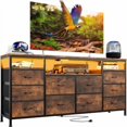thumbnail image 2 of 10 Drawers (6+4) Long Mdf Fabric Drawer Tv Cabinet, 2 of 9