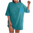 thumbnail image 2 of LSLJS Oversized T Shirts for Women Plus Size Slogan Graphic Drop Shoulder Short Sleeve Tops Summer Loose Pullover Tees, 2 of 8