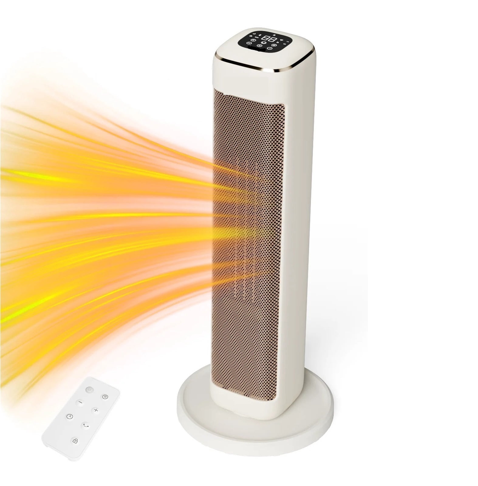 25" Space Heater For Indoor Use Large Room, Ceramic Tower Electric Heater With Thermostat, Oscillating Room Heater With Timer ,Fast Heating