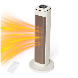 25" Space Heater For Indoor Use Large Room, Ceramic Tower Electric Heater With Thermostat, Oscillating Room Heater With Timer ,Fast Heating