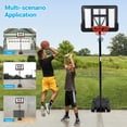 thumbnail image 2 of Bingirl Support de Basketball Portable pour l'Extérieur et l'Intérieur, Convient à la Cour Arrière et à l'Entrée, 2 of 10