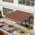 thumbnail image 2 of Outsunny 13' x 10' Electric Retractable Awning w/ Remote Controller, Coffee, 2 of 10