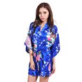 thumbnail image 1 of Coofit Womens Sleep Robe Half Sleeve Lounge Robe Night Sleepwear with Belt for Summer, 1 of 9