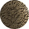 thumbnail image 1 of Ahgly Tapis d'Intérieur Lavable en Machine Carré Transitionnel Brun Cuivré, 3 Pieds Carré, 1 of 7