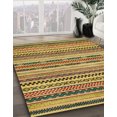 thumbnail image 2 of Ahgly Company Tapis d'Intérieur Carrés Abstraits Jaunes Abstraits pour Aire, 5 Pieds Carré, 2 of 6
