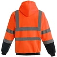 thumbnail image 4 of Chandail à Capuchon de Sécurité à Fermeture Éclair Intégrale Haute Visibilité, Chandail Réfléchissant (Orange et Marine, 2TG), 4 of 7