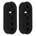 thumbnail image 2 of 2Pcs Exhaust Hangers  Rear Exhaust Repair Hanger 4 Holes 12mm Car Exhaust Mount Brackets High Density Rubber Muffler Hanger for Protecting Car Exhaust System (Black), 2 of 8