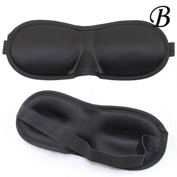 TOUMENY 3D Contoured Sleep Mask, Glasses Shaped Eye Mask Blindfold for Travel, Comfortable Memory Foam Eye Shade with Deep Eye Cavity for Sleeping Relaxing
