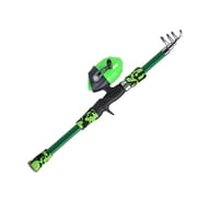 Estbridg Fiberglass Telescoping Fishing Rod and Reel Combo  5 Pieces Rod (Child)