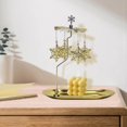 thumbnail image 1 of ziyahi Rotary Rotating Tea Light Candle Holder Living Room Snowflakes, 1 of 9