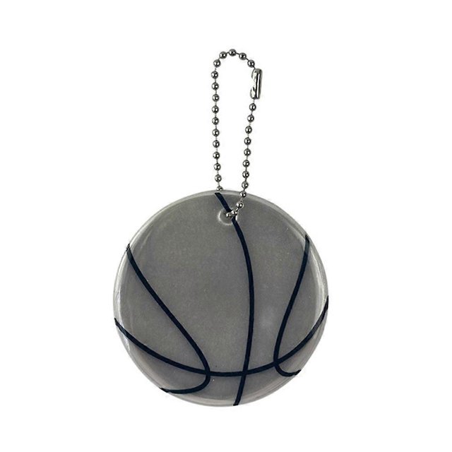 Reflective Keychain High Visibility Backpack Pendant PVC Reflectors Basketball