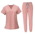 thumbnail image 1 of Female Scrub Set V Neckline Nurse Workwear for Beauty Center SPA Cosmetology XL, 1 of 8