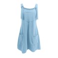 thumbnail image 4 of FAIWAD Robes Salopettes pour Femmes Été Entraînement Robe d'Été Filles Bretelle Ajustable Robe Trapèze Mini avec Poches, 4 of 5