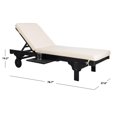 thumbnail image 4 of SAFAVIEH Newport Outdoor Lounge Chair Black/Beige, 4 of 8