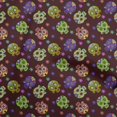 thumbnail image 1 of oneOone Rayon Maroon Fabric Skull Sewing Material Print Fabric By The Yard 56 Inch Wide, 1 of 1