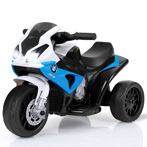 Gymax Moto pour Enfants à Chevaucher sous Licence BMW 6 V Vélo Électrique à 3 Roues avec Musique et Lumière
