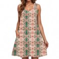 thumbnail image 4 of Ovzne Robes pour Femmes Robe d'Été Femmes Décontractée Ample Robe d'Été Imprimée Sans Manches Col en V Ensemble Haut/chemise Grande Taille Robe Maxi Imprimée Liquidation, 4 of 6