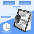 thumbnail image 5 of Grille de Ventilation en Acier Inoxydable, Grille Étanche avec Moustiquaire pour Séchoirs à Linge, Hottes de Cuisinière, Systèmes de Ventilation et Conduits d'Évacuation, 5 of 5