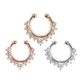 thumbnail image 1 of Septum Nose Rings Hoop Stainless Steel Faux Lip Ear Nose Septum Ring Non Piercing Clip on Nose Hoop Rings Body Piercing Jewelry, 1 of 5