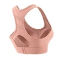 thumbnail image 1 of Xfvqtps Sports Bra for Women Racerback Back Buckle Padded Breathable High Impact Yoga Athletic Exercise Bras Pink, 1 of 4