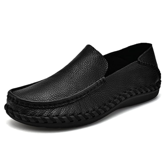 Big Size Men's Casual Loafers Slip On Leather Shoes Comfortable Lightweight Driving Shoes Male Moccasins Classic Penny Loafer Flats Boat Shoes Outdoor Walking Shoes