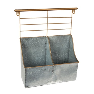 Truu Design Bac de rangement 2 compartiments avec rack