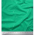 thumbnail image 1 of Soimoi Green polyester Crepe Fabric Dots & Star Fabric Prints By Yard 42 Inch Wide, 1 of 3