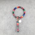 thumbnail image 3 of Tendance Mode Bracelet en Cuir Simple Grand avec Pompons Porte-Clés Bijoux, 3 of 9