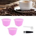 thumbnail image 4 of Filtre à Café, 5,2 X 3,5 Cm Excellent Café Réutilisable Compact pour Machines à Café Série Violet 3 Capsules + 1 Cuillère + 1 Brosse, 4 of 8