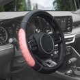 thumbnail image 3 of Ultra Grip Silicone & Faux Leather Steering Wheel Cover - Pink, 3 of 4