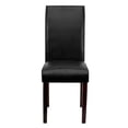 thumbnail image 3 of Black Leather Parsons Chair, 3 of 9