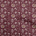thumbnail image 1 of oneOone Georgette Viscose Maroon Fabric English Breakfast Sewing Material Print Fabric By The Yard 42 Inch Wide, 1 of 5