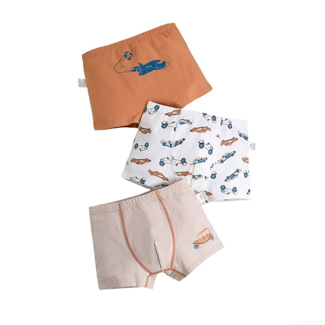 MIASHUI Boys Comfortable Underwear Cute Cartoon Print Boxer Briefs Underpants 3 Pack,4-5 Years